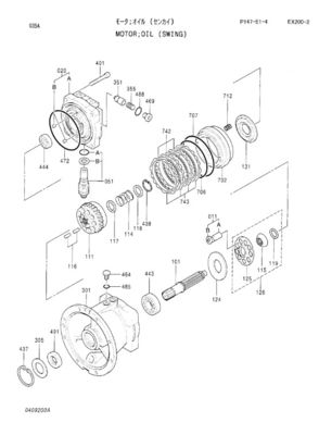M2X96 0409203 4247870 0409224 Motor Tahrik Mili, EX200-2 Hidrolik Pompa Parçaları