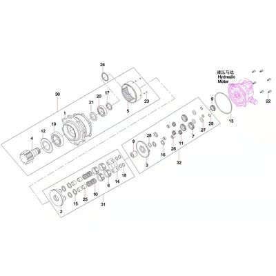 B229900005731 Salıncak Motor Parçaları, SY50 SY60 SY65 SY65 Motorlu Salıncak Ekskavatör